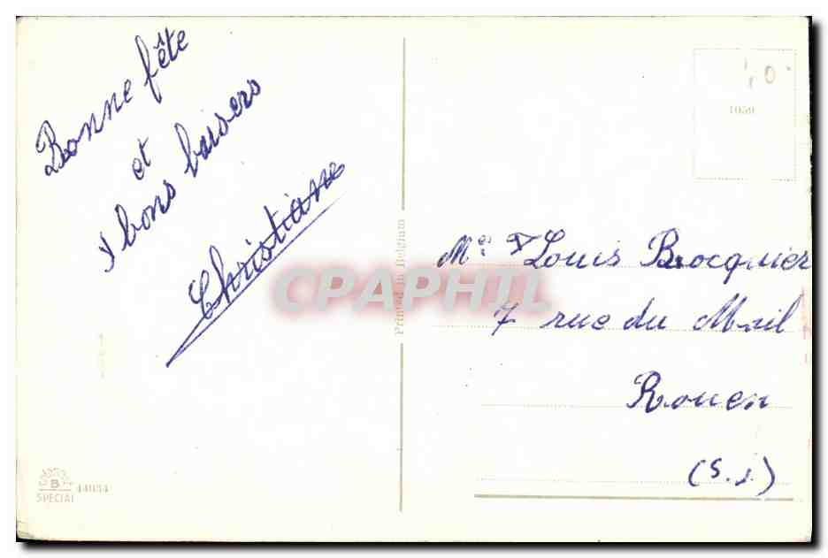CPA Fantaisie Enfant Accordeon Chien Bonne fete — Rückseite