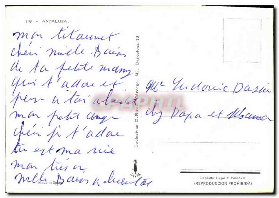 CPM Fantaisie Andaluza Corrida — Rückseite