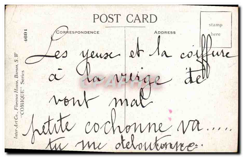 CPA Fantaisie Enfants Mum s the word Yum Yum — Rückseite
