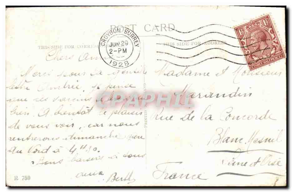 CPA Fantaisie Enfants Pousette  — Verso