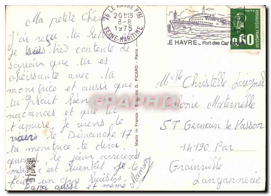 CPM Fantaisie Enfant Coiffure Chien  — Rückseite