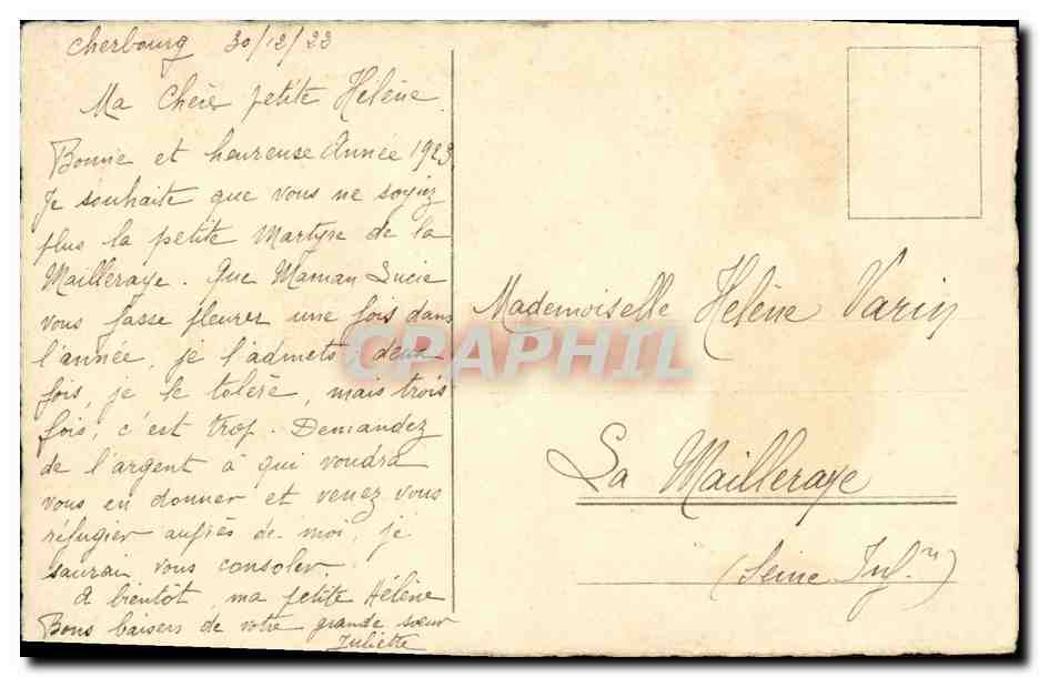 CPA Fantaisie Enfant et chaton Chat  — Rückseite
