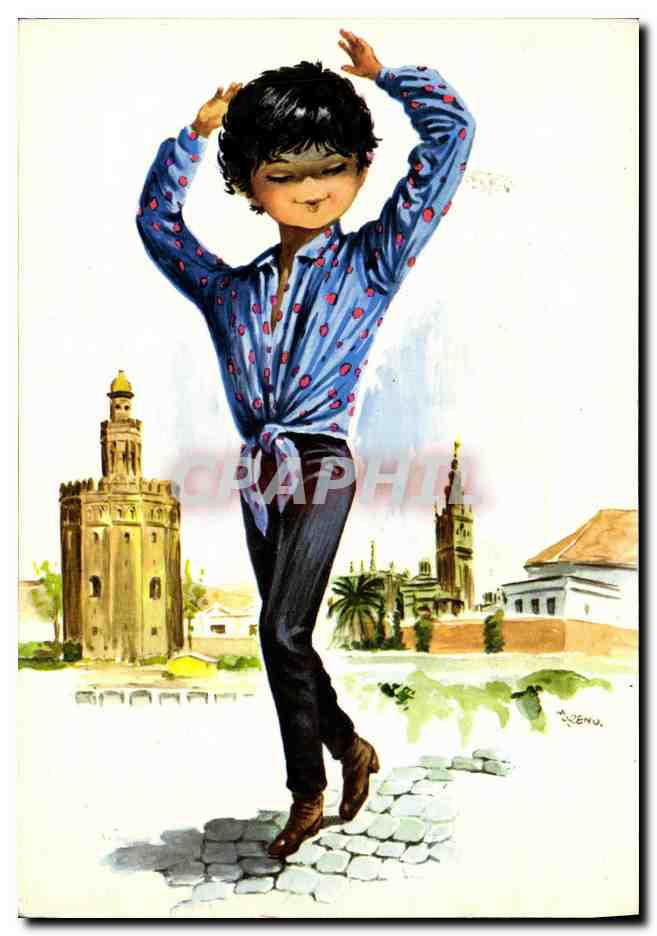 CPM Fantaisie Enfant Baile Andaluz Espagne 