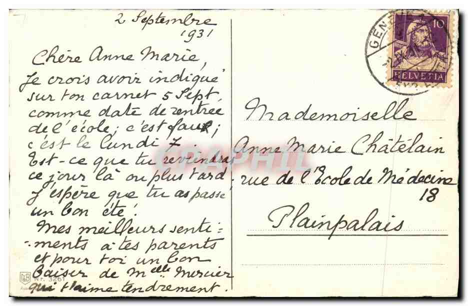 CPA Fantaisie Enfants Papillons Chien Poussette — Rückseite