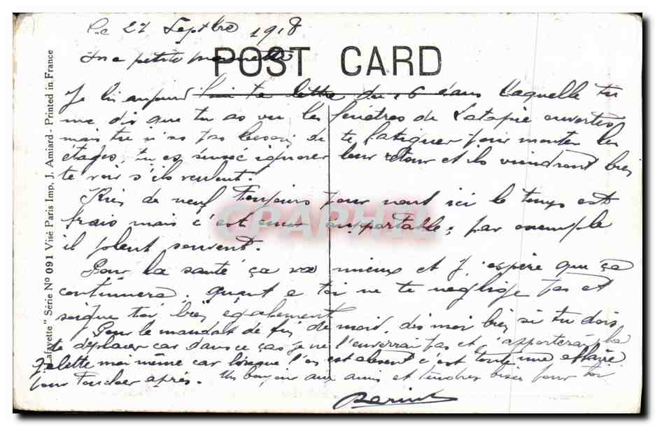 CPA Fantaisie Enfant Quand reviendra t il Militaria — Rückseite