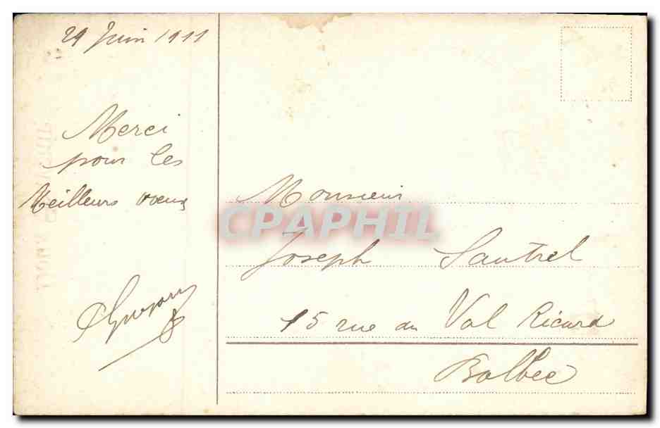 CPA Fantaisie Enfants Dirigeable Zeppelin  — Verso