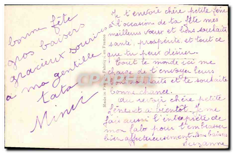 CPA Fantaisie Enfant chou  — Rückseite