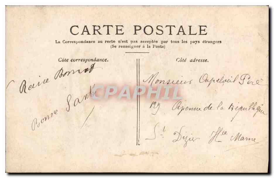 CPA Fantaisie Enfant Je pense a vous — Rückseite