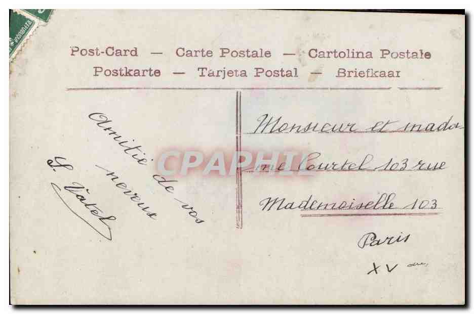 CPA Fantaisie Enfant Gage d amite Hirondelles  — Rückseite