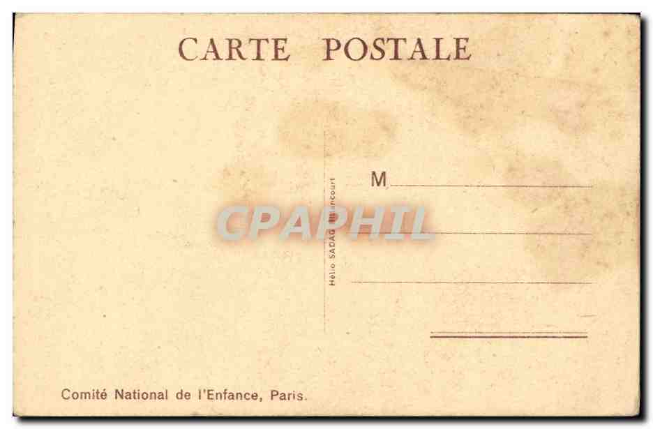 CPA Fantaisie Enfants Le repas — Rückseite