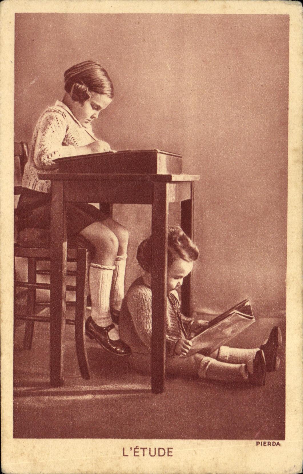 CPA Fantaisie Enfants L etude