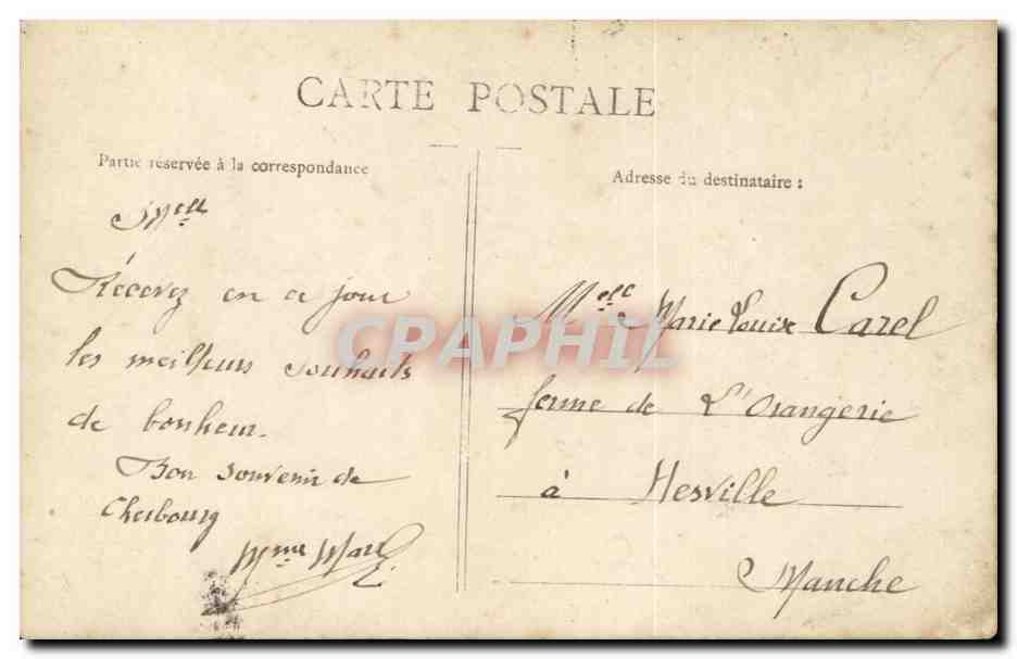CPA Fantaisie Homme Vive la Sainte marie  — Rückseite