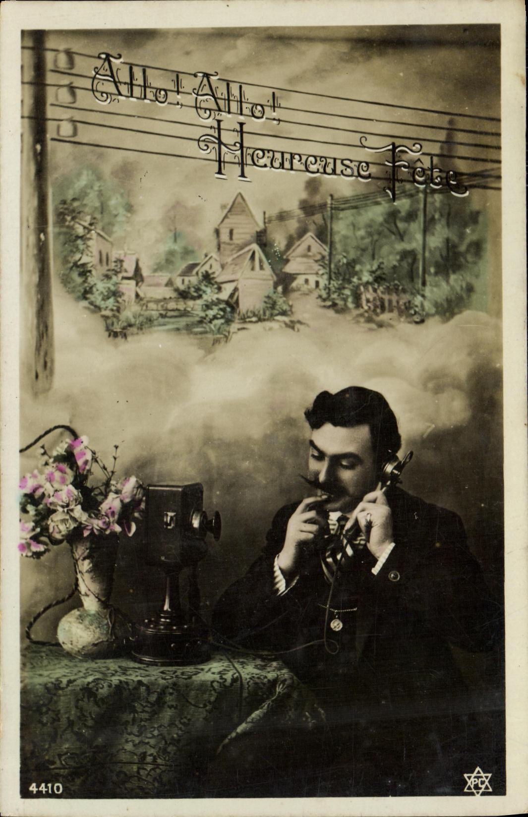 CPA Fantaisie Homme Telephone