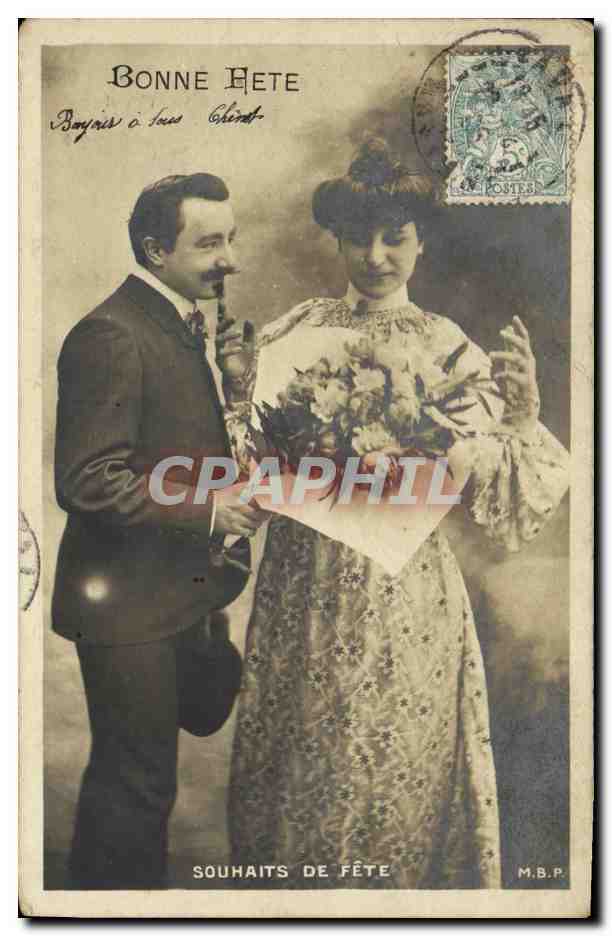 CPA Fantaisie Femme Souhaits de fete