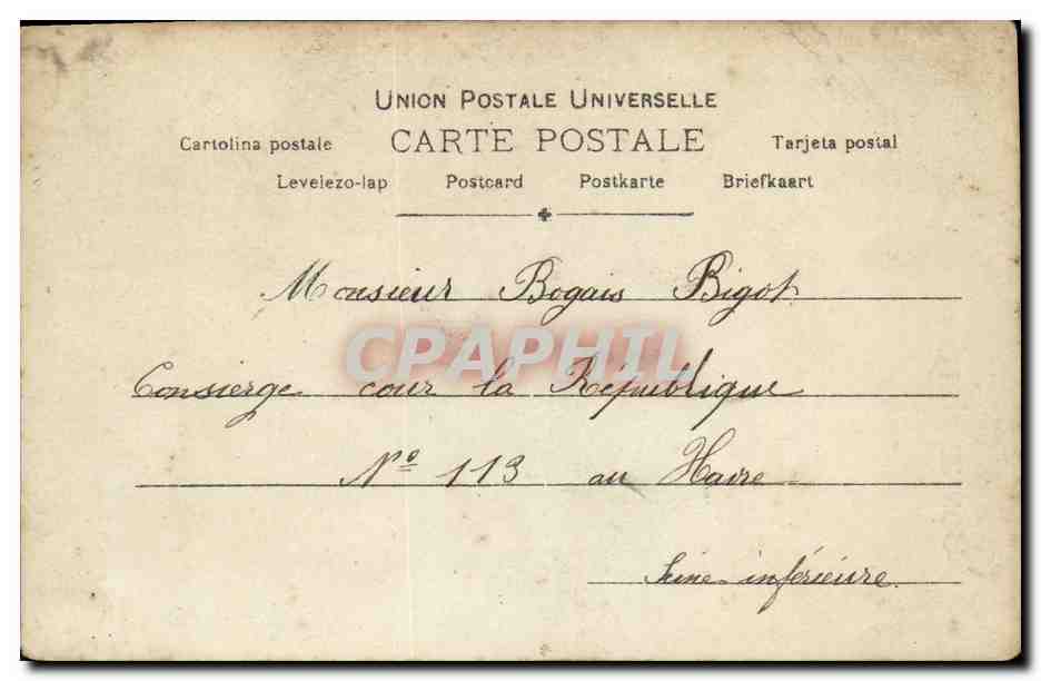CPA Fantaisie Femme Souhaits de fete — Verso