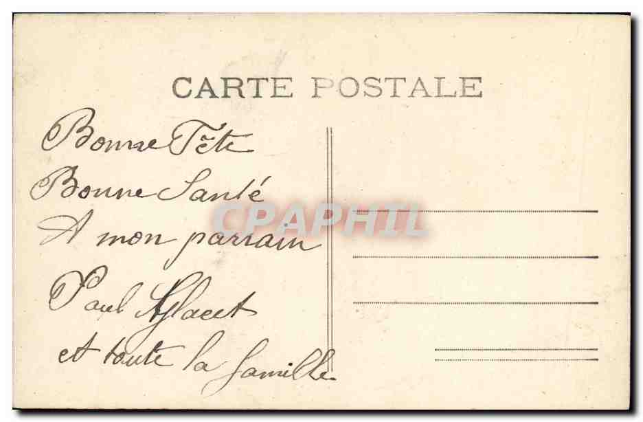 CPA Fantaisie Enfants Avion — Verso