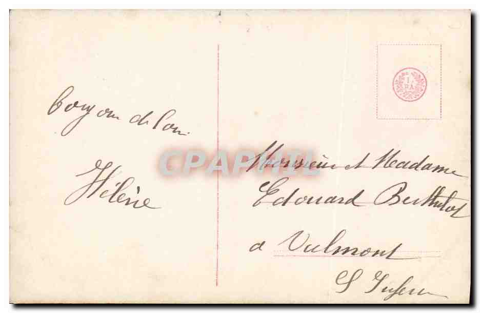 CPA Fantaisie Enfants Fer a cheval — Rückseite