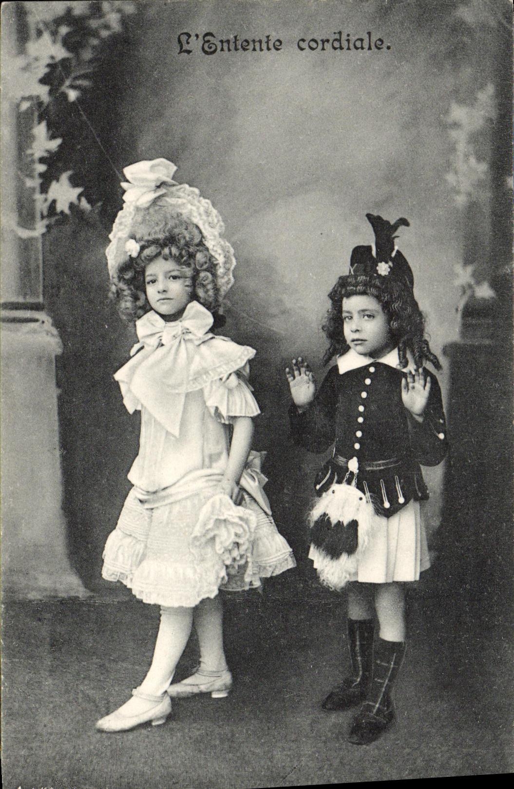 CPA Fantaisie Enfants L entente cordiale 