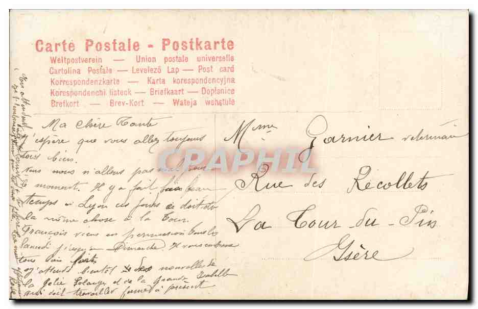 CPA Fantaisie Enfant Bebe Lettre  — Rückseite