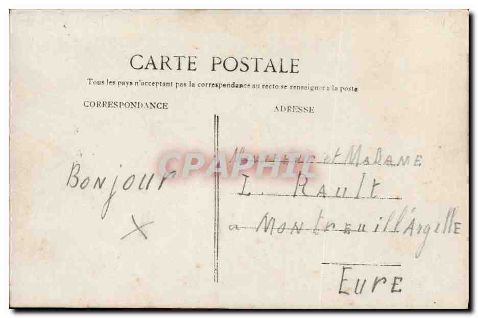 CPA Fantaisie Enfant Dirigeable Zeppelin — Rückseite