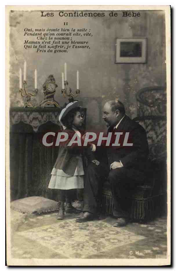 CPA Fantaisie Enfant Les confidences de bebe