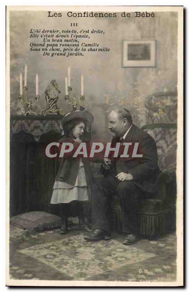 CPA Fantaisie Enfant Les confidences de bebe