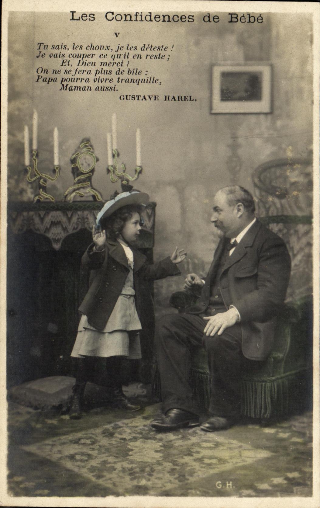 CPA Fantaisie Enfant Les confidences de bebe