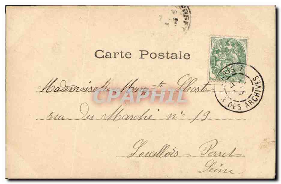 CPA Fantaisie Enfant Fermiere et marquis  — Verso