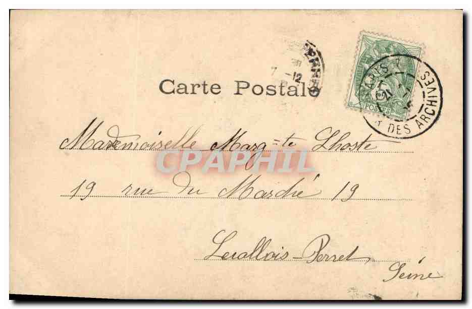 CPA Fantaisie Enfant Fermiere et marquis  — Verso