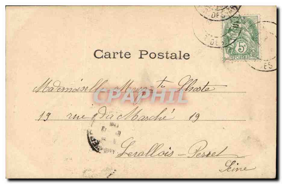 CPA Fantaisie Enfant Fermiere et marquis  — Verso