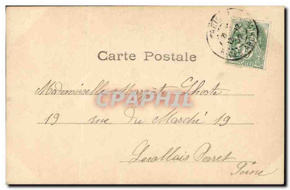 CPA Fantaisie Enfant Fermiere et marquis  — Verso