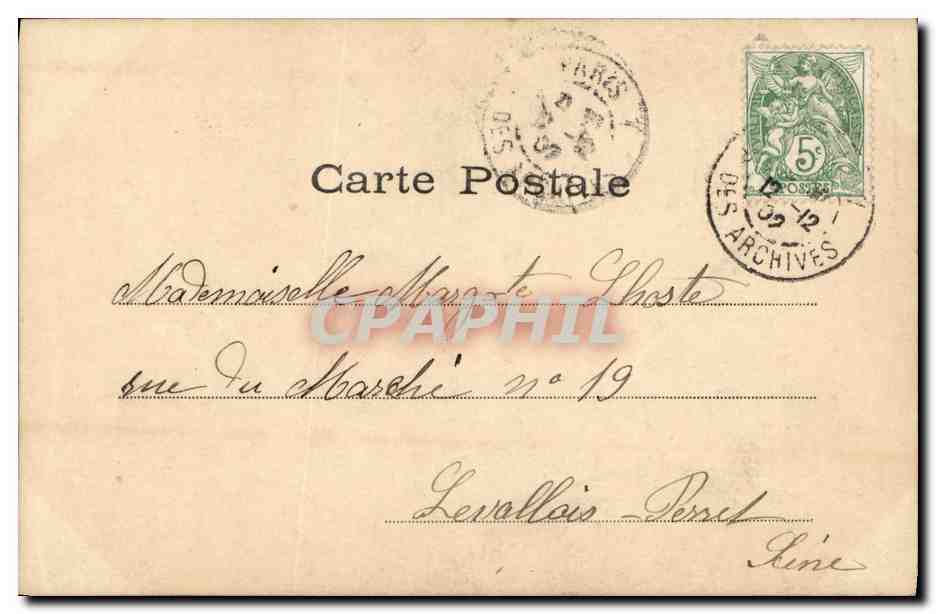 CPA Fantaisie Enfant Fermiere et marquis  — Verso