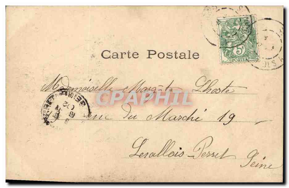 CPA Fantaisie Enfant Fermiere et marquis  — Verso