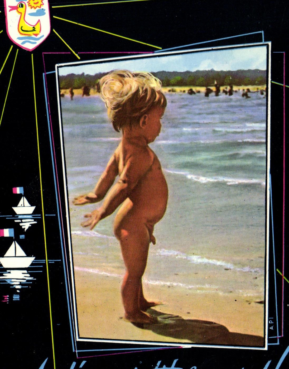 Child on the beach — illustration — API