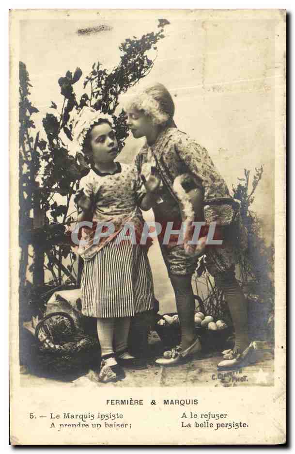 CPA Fantaisie Enfants Fermiere et marquis