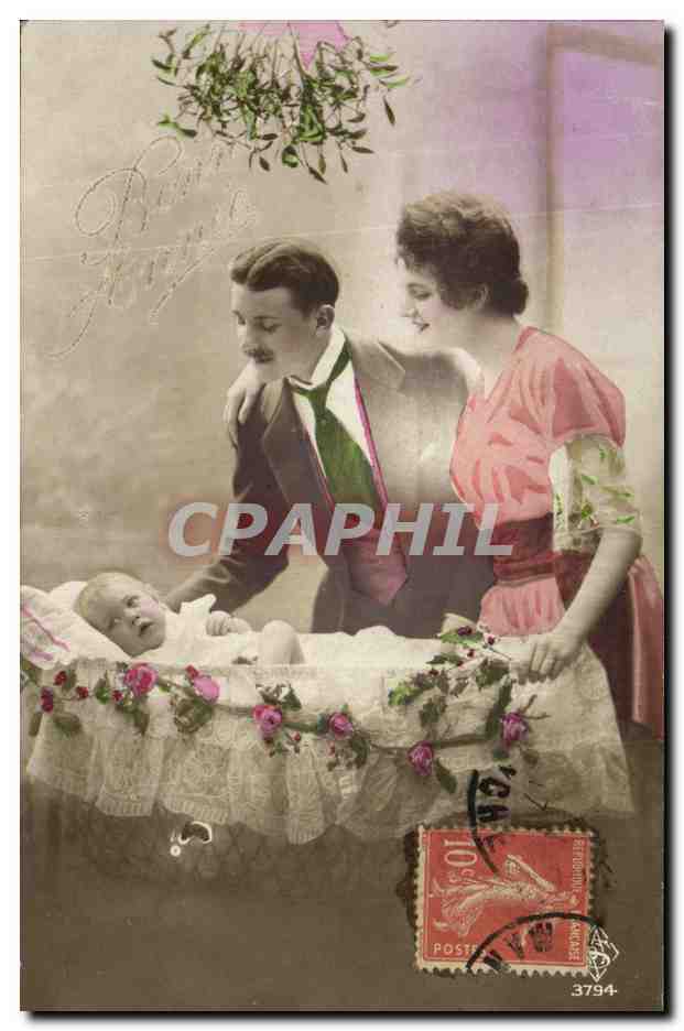 CPA Fantaisie Enfant Femme Bebe