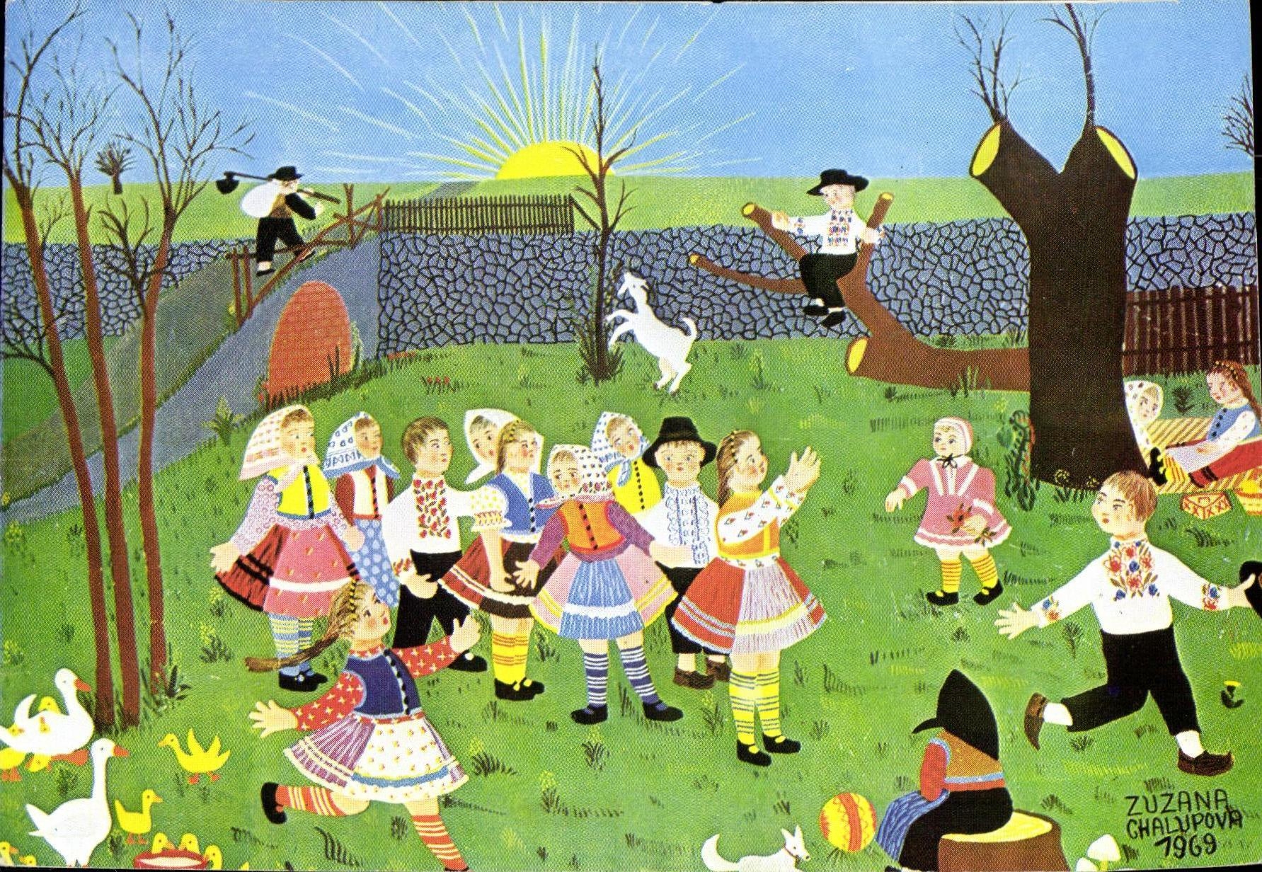 CPM Fantaisie Enfants Chevre 