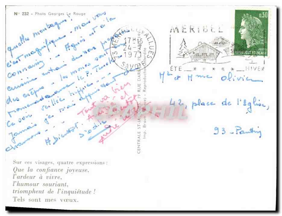 CPM Fantaisie Enfants Georges le rouge  — Rückseite