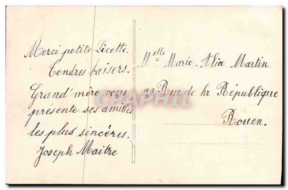 CPA Fantaisie Enfants a l absent Militaria Chevaux  — Rückseite