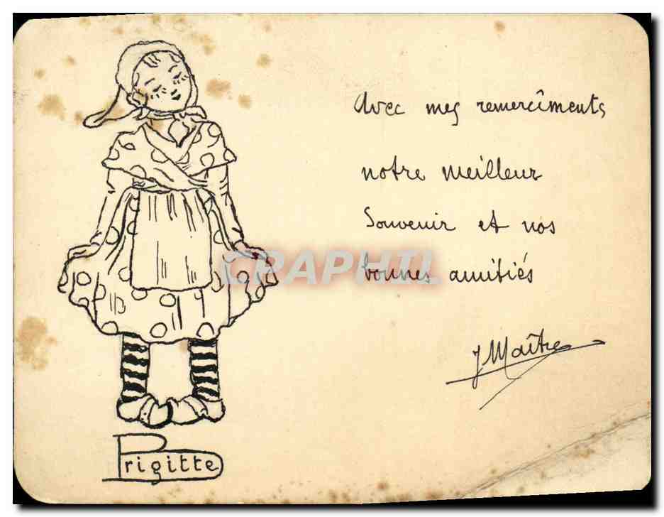 CPA Fantaisie Enfant Brigitte