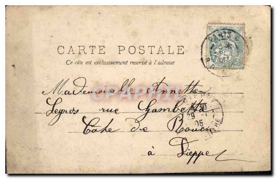 CPA Fantaisie Enfant Parfum — Rückseite