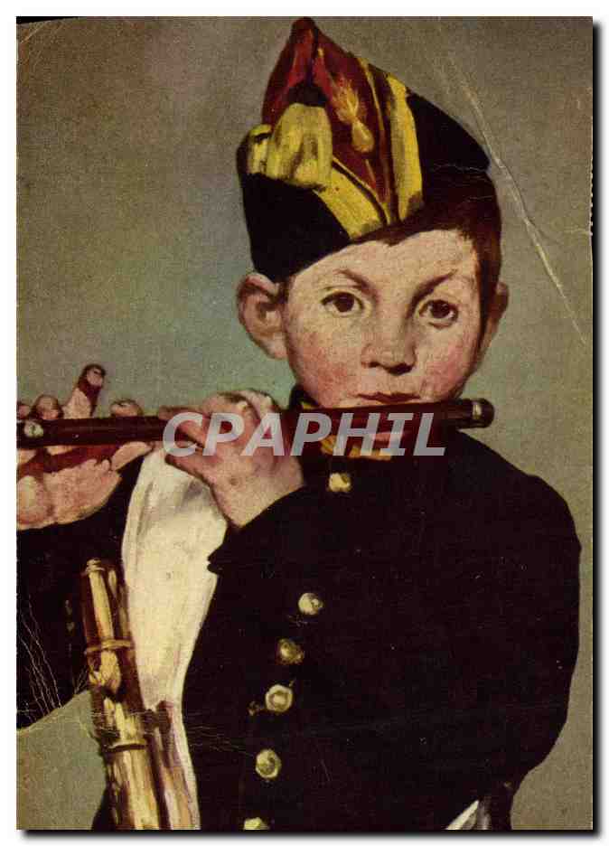 Le Joueur de Flûte — Le Joueur de Flûte (Musée du Louvre) — Édité par le Comité National de l'Enfance, Paris (VIIIe)