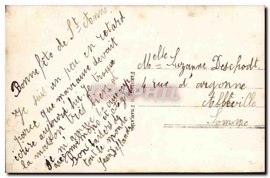 CPA Fantaisie Enfants Boite aux lettres  — Rückseite