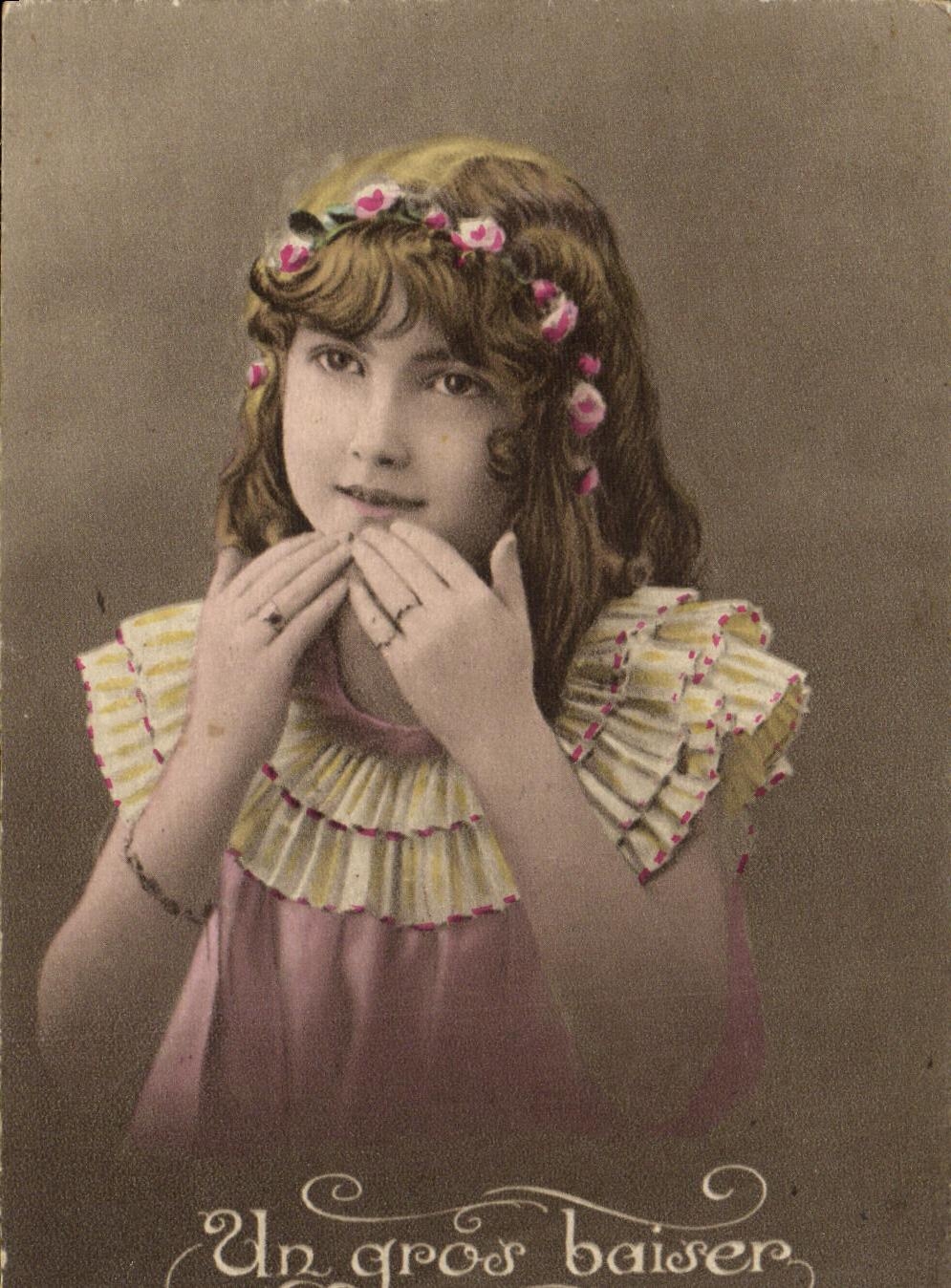 CPA Fantaisie Enfant un gros baiser