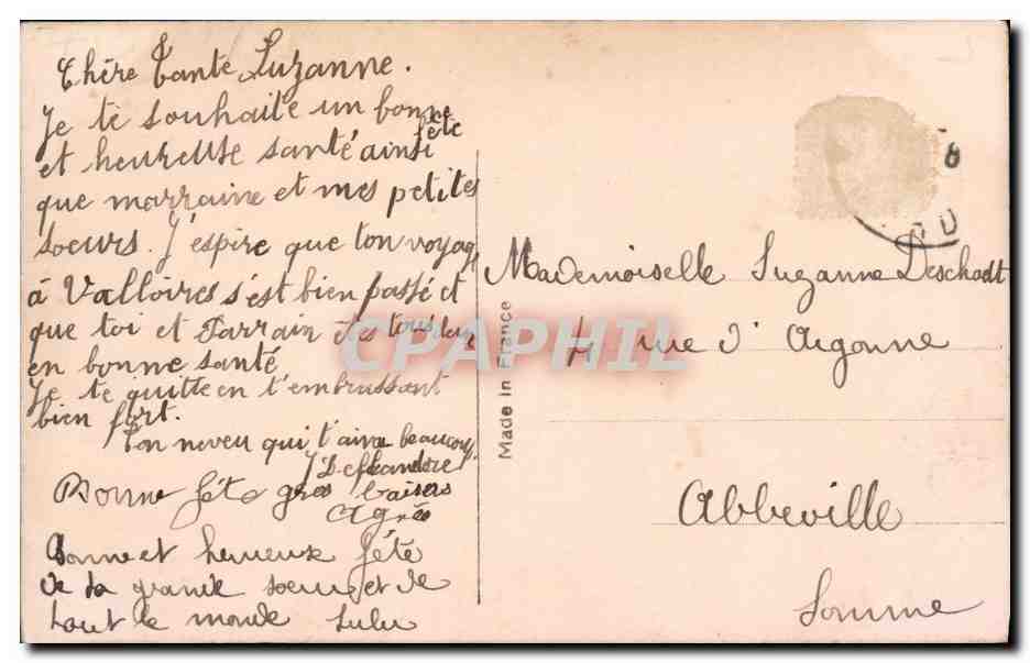 CPA Fantaisie Enfants et parents  — Rückseite