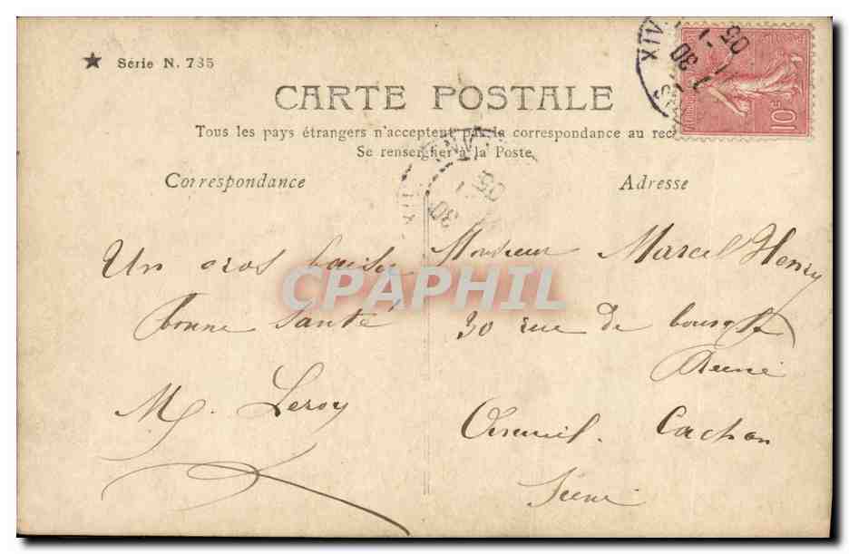 CPA Fantaisie Enfant Balcon Fleuri — Rückseite