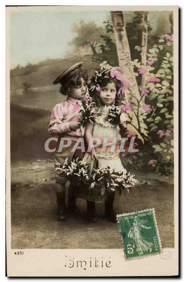 CPA Fantaisie Enfants Amitie 