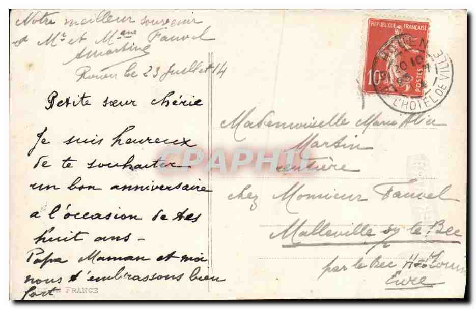 CPA Fantaisie Enfants Chevre Bouc  — Rückseite