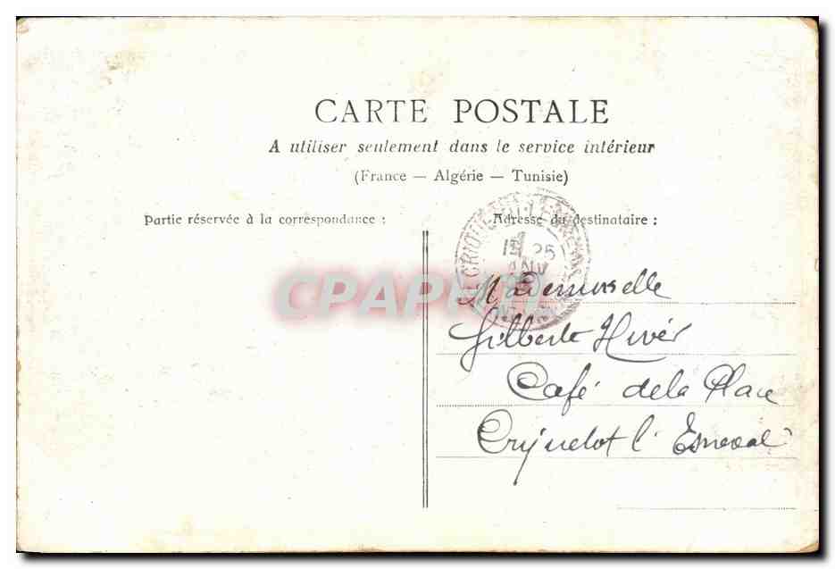 Lili et son chien — scène de repos — éditeur non visible, n° de série non lisible — Verso