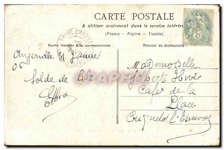 CPA Fantaisie Enfant Lili et son chien  — Rückseite
